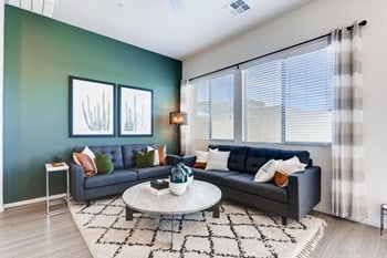 Living Room at Avilla Centerra Apartments in Goodyear Arizona